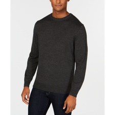 Club Room Mens Regular-Fit Solid Sweater Ebony Heather M