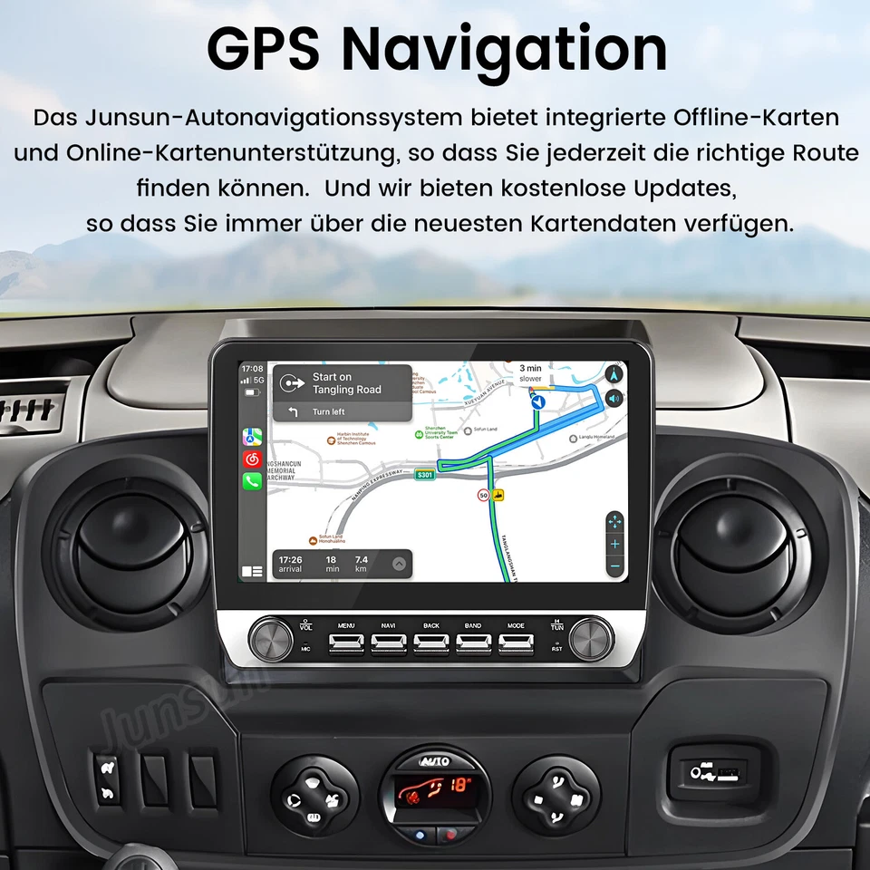 Android 13 Autoradio Für Renault Master/Nissan NV400/Opel Movano 2010-21 SWC BT - Bild 4 von 4