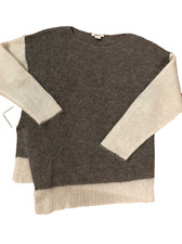 HELMUT LANG Alpaca Mohair Blend Asymmetrical Hem Sweater Size Petite