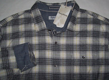 NWT Tommy Bahama CANYON BEACH RANCHO CHECK Ivory/Gray Plaid FLANNEL Shirt 3XLT
