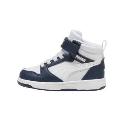 Puma Rebound V6 Mid Basketball Kinderschuhe Sneaker High Riss Gymnastik