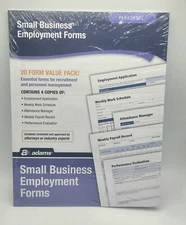 ADAMS Small Business Employment Forms - 20 Form Value Pack - New / Sealed