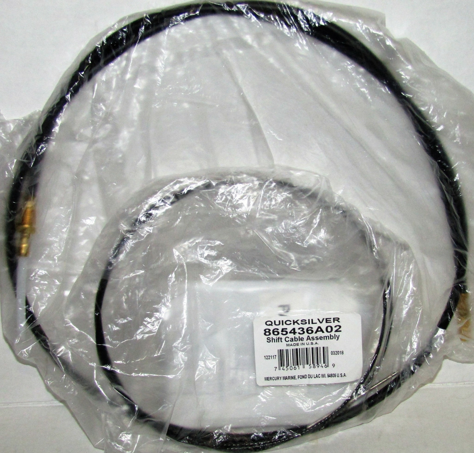NEW QUICKSILVER MARINE BOAT SHIFT CABLE ASSEMBLY PART NO. 865436A02 eBay