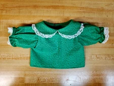 SHORT SLEEVED GREEN LEAF BLOUSE LACE COLLAR for 16" CPK Cabbage Patch KidS