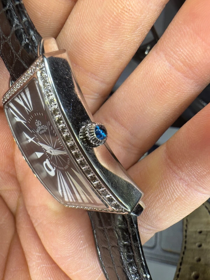 Gio Monaco 244 Diamonds Modello Angelo Swiss Made Quarts Men Foto 3 de 4
