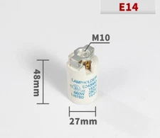 2x E14 E26 E27 Light Socket Porcelain Ceramic Screw Socket Lamp Holder Bulb Base