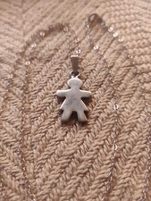Sterling Silver little girl pendant necklace 20"