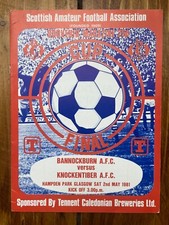 1981 Bannockburn v Knockentiber Scottish Amateur Cup Final Football Programme
