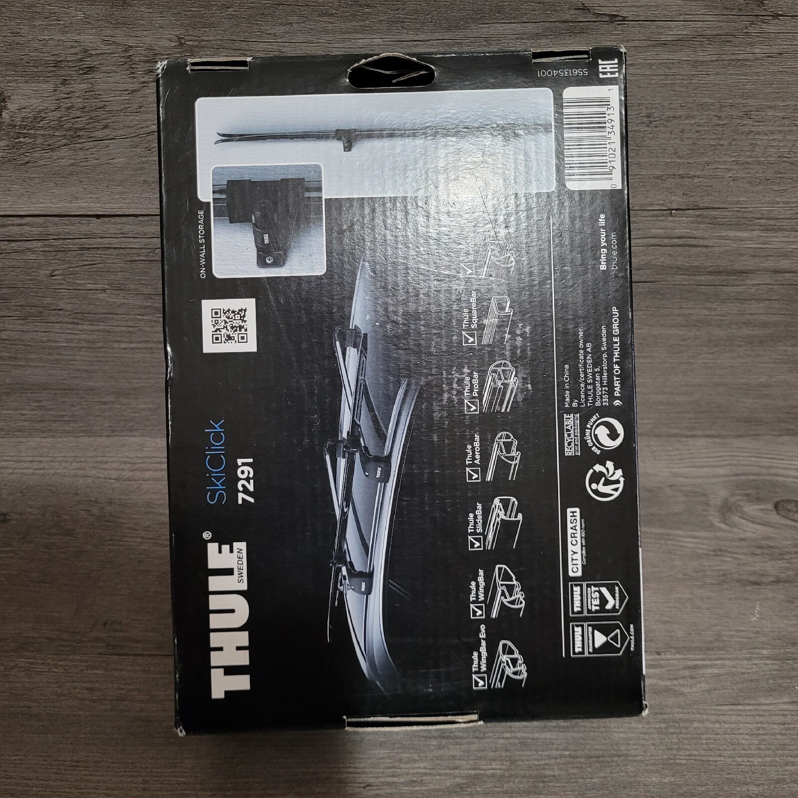 Thule SkiClick 7291 Ski Rack for CrossCountry Skis (Black) eBay