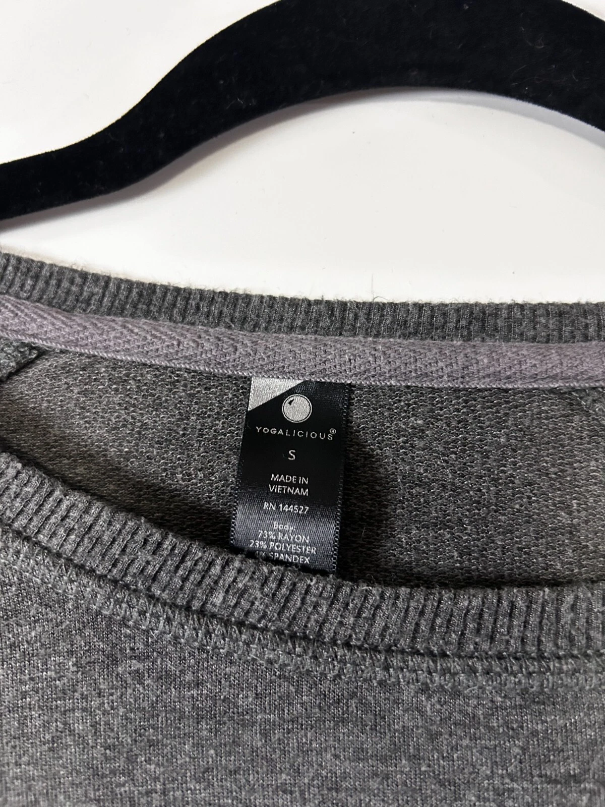 yogalicious solid round neck pullover long sleeve sweater