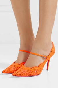 orange mary janes