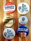 Vintage Breweriana Pinback Buttons ~ Old Style/Labatt's/Coors - Lot of 6  — photo 1