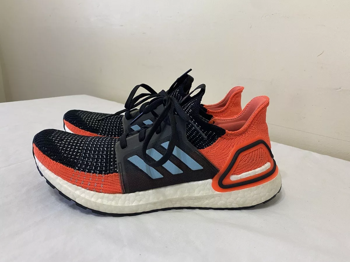Adidas UltraBoost 19 Hi Res Black Orange Running Shoes G27482