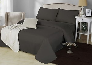 1000TC CVC Cotton Sheet Set Queen King Double KS Single 5 Colours Easy Care
