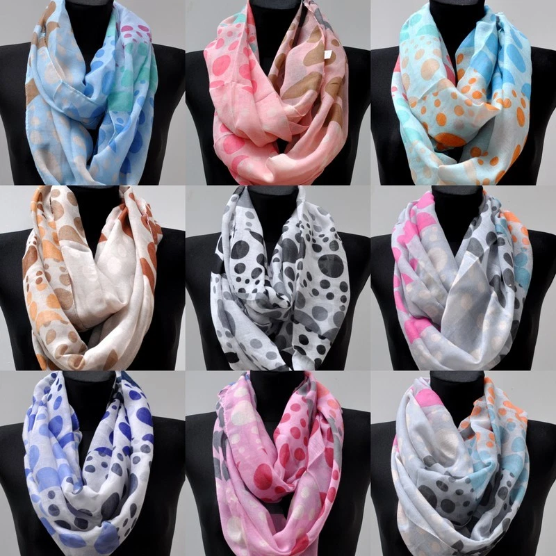 Loop Schal Loopschal Halstuch Tuch Schlauchschal Damenschal Damen Punkte Bunt