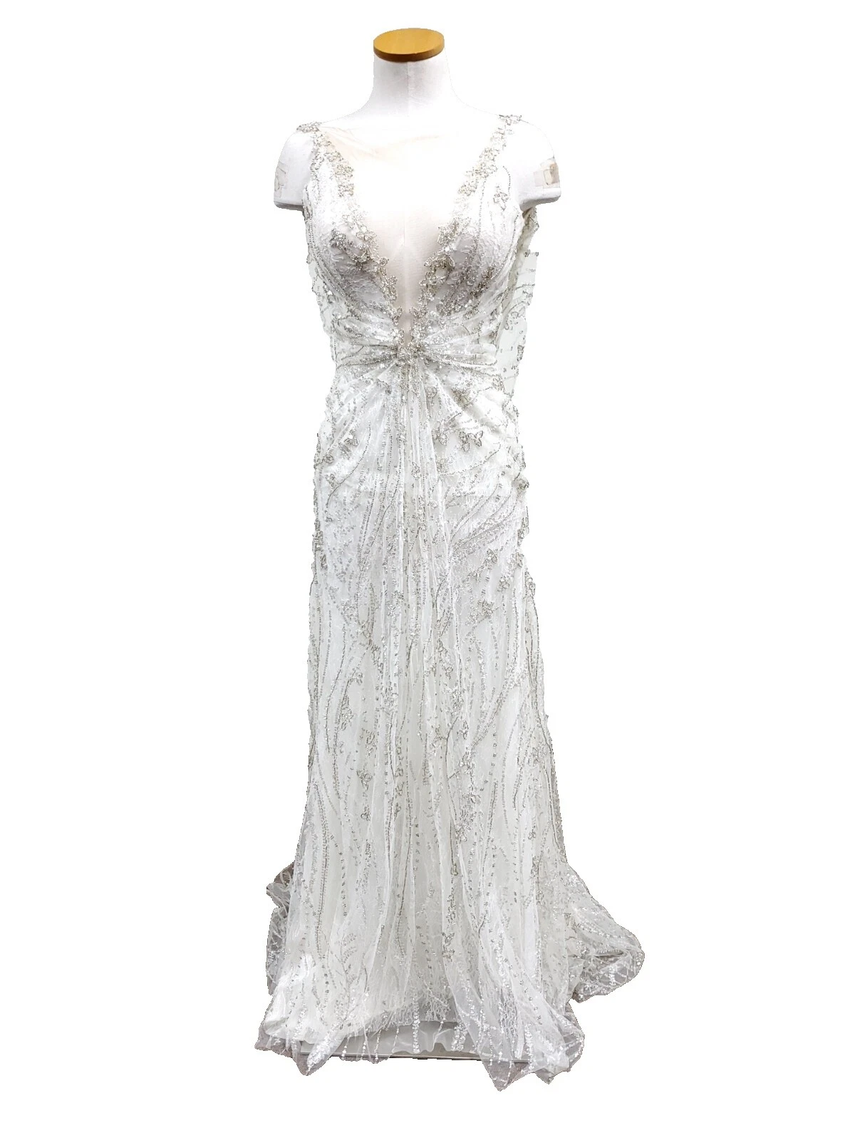 Beading Silk Blend Regular Wedding Dresses