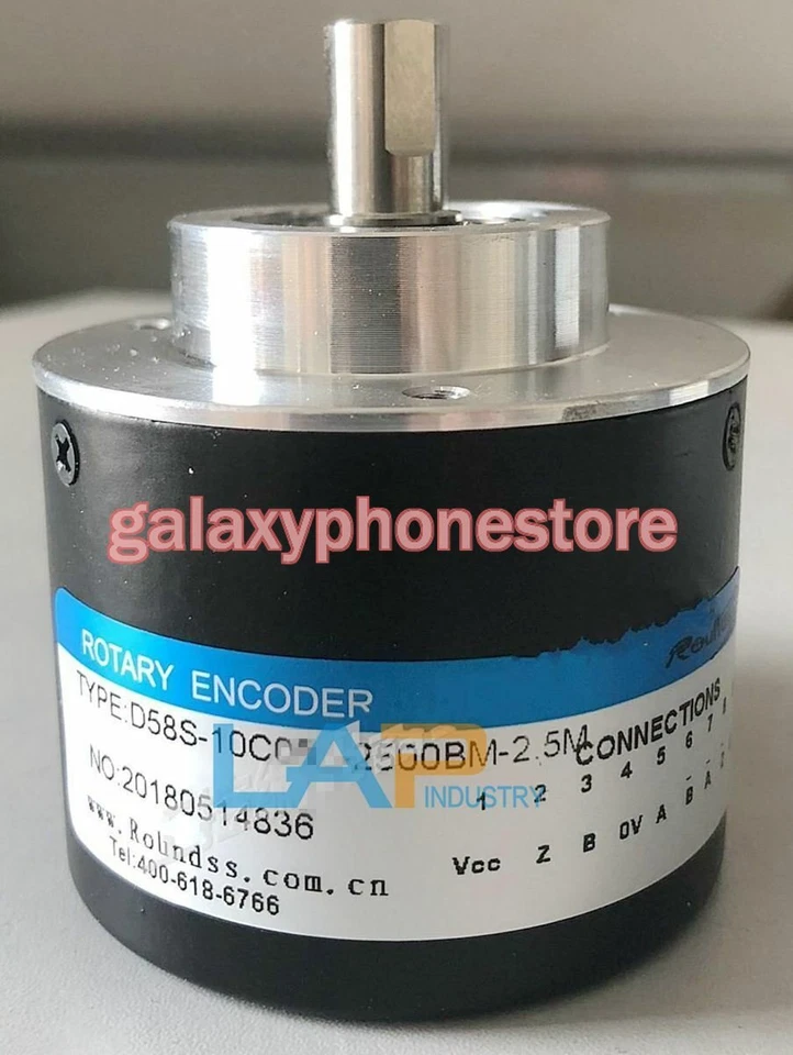 1PCS D58S-10C05L-2500BM-2.5M rotary encoder shaft diameter 10mm pulse 2500ppr - Image 2 of 2