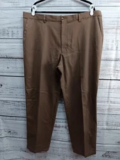  Lanesboro Dress Work Pants Men’s 42x29 Brown Cotton Comfort Machine Wash