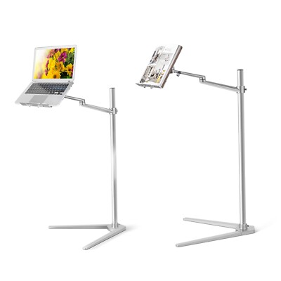 Floor Stand for Books,Laptop ,ipad Aluminum Height Adjustable Table for Bed Sofa
