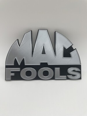 Mac Fools Novelty 3D Printed Tool Box Badge. Compatible With Mac