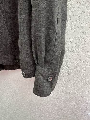 Vintage Armani Collezioni Womens 8 Shirt Wool Button Up Tailored Old Money RARE - Picture 4 of 16