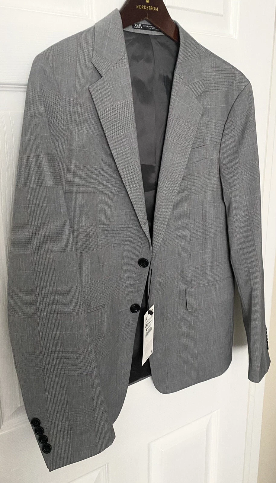 NWT ZARA Sport Jacket Blazer 2Vent Size US 36 UK 36 Gray
