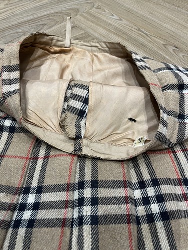 Vintage Burberry Wool Nova Check Pleated Skirt Women’s Size C42 W28 L27 - Picture 4 of 9