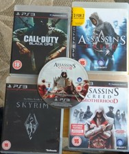 PS3 5 Game Bundle - all mint. COD Black Ops, elder Scrolls v Skyrim, A Creed X 3