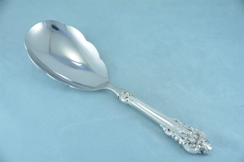 Wallace Grande Baroque HH Sterling 9-3/4" Scalloped Bowl Casserole Spoon