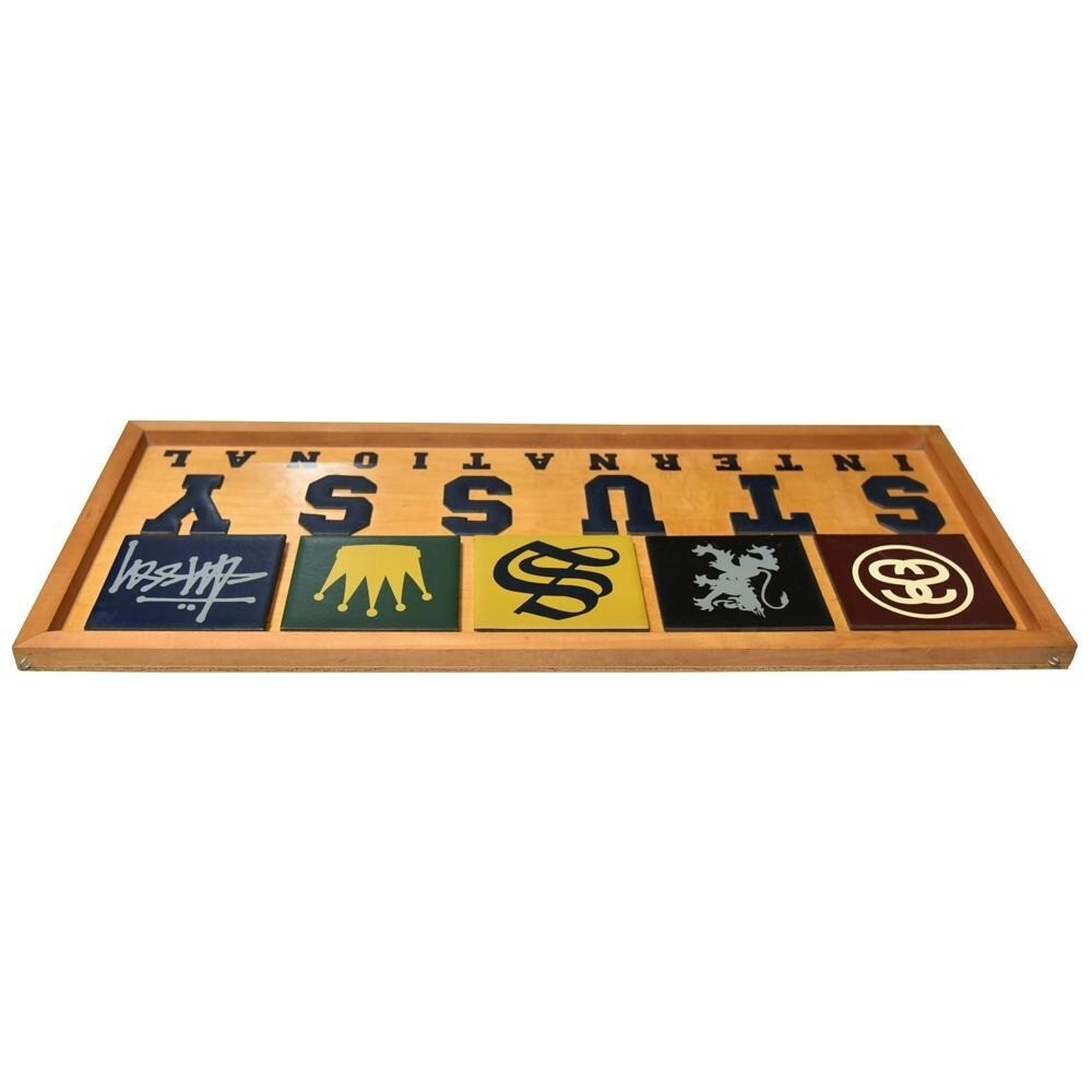 Rare 90s STUSSY Dealer Store Display Sign Wood Board 5 Icons