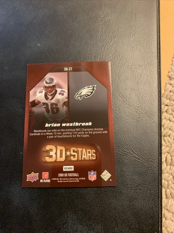 B50a 2009 upper deck 3D stars #27 Brian Westbrook - Image 2 of 2