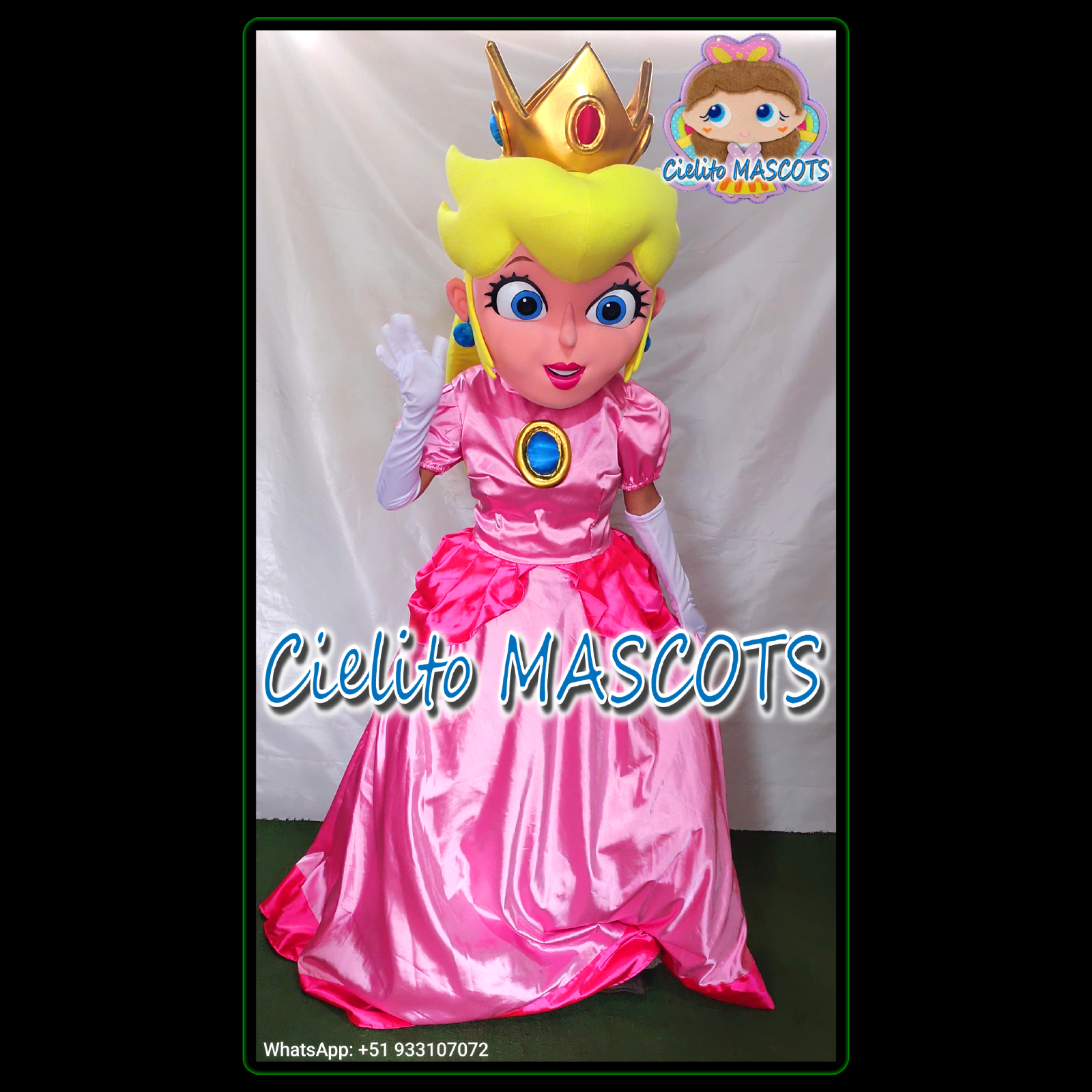 PRINCESS PEACH Mascot Costume cosplay botarga halloween cartoon Cielito MASCOTS