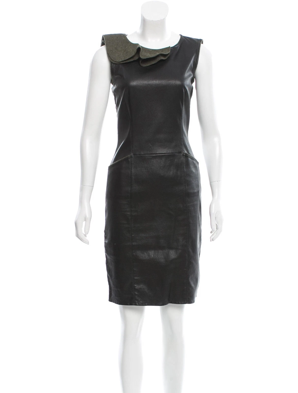 Fendi Leather Dress Dark Green NWT