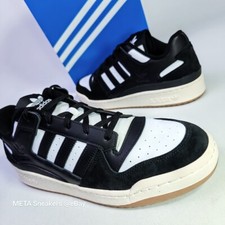 Adidas US 13 Men's Black White Cream Gum Classic Retro Forum 84 Low  ID6857 New