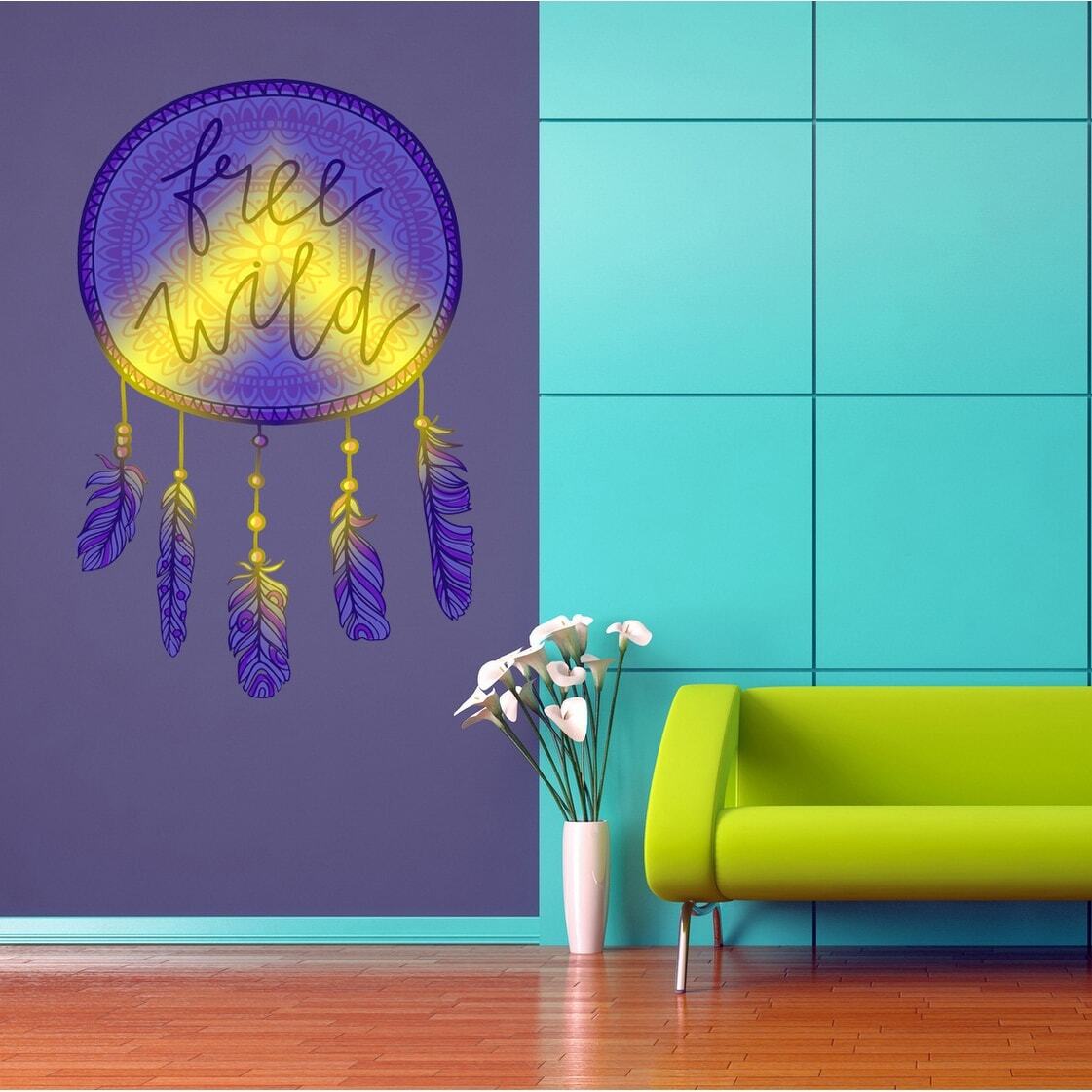 Bohemian style Dreamcatcher Wall Decal, Bohemian style