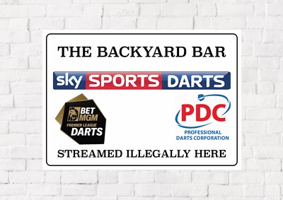 Personalisiertes Sky Sport Dart Schild, Dartraum, Männerhöhle, Hausbar, Geschenke.