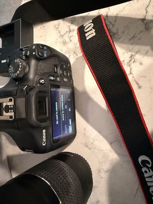 canon eos rebel t7 dslr camera with 18-55mm lens and 75-300 mm lens 