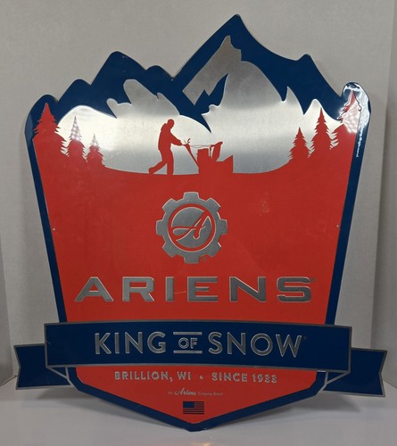 ARIENS The King Of Snow Snowblower Metal Advertising Tin Sign 2016 Blue Red 