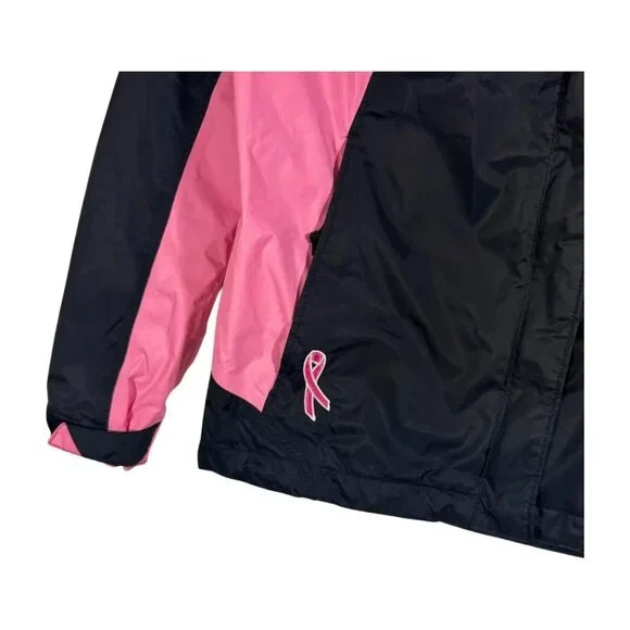 Columbia Breast Cancer Jacket Black Pink Womens Size M Susan Komen thumbnail 2