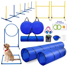 Dog Agility Training Kit Equipment Pets Obstacle Training Course Outdoor Garden
