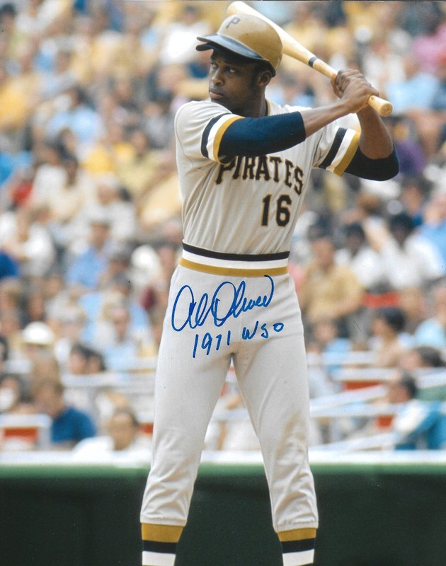BLOWOUT Al Oliver Signed Pittsburgh Pirates 8x10 w/ 1971 WSC