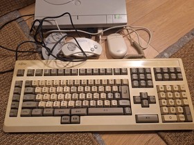 FM Towns Marty, burned CDs, formatted 3.5" floppies, 2 joypads, mouse, keyboard