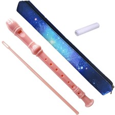 8 Hole Soprano Recorder with Cleaning Rod and Bag, Professional German Style ...