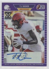 2021 Leaf Pro Set Metal 1989 Purple Rainbow 7/50 TJ Vasher #PA-TJV Auto 0b2