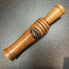VINTAGE PS OLT 800 GOOSE CALL WOOD BARREL CALL PEKIN IL WATERFOWL GOOSE CALLER 
