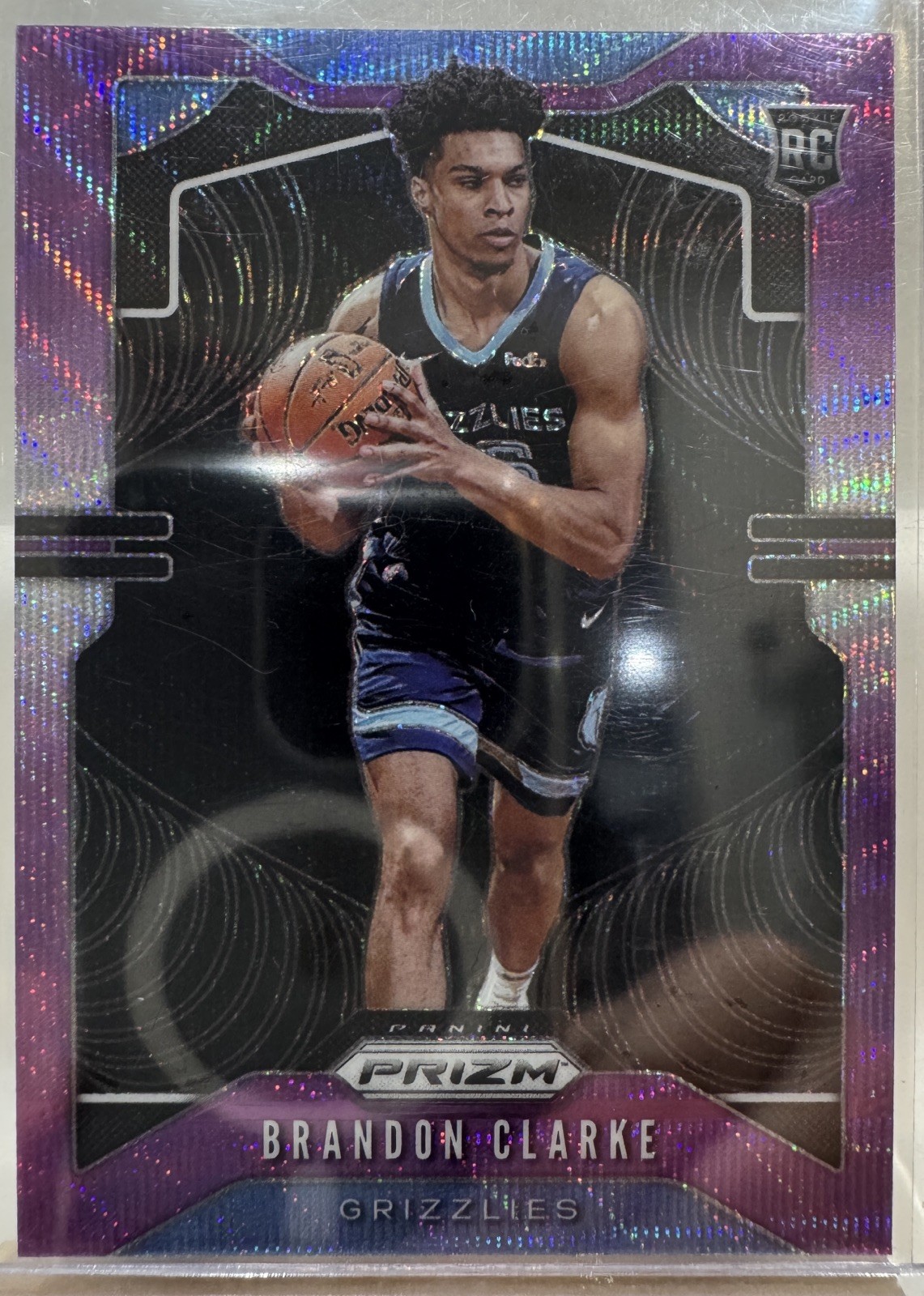 2019-20 Panini Prizm Rookie Purple Wave Prizm Brandon Clarke #266 