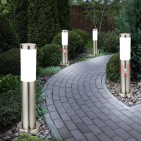Standleuchte Stehlampe AußEn Terrassenlampe Bewegungsmelder Silber Led 4Er Set