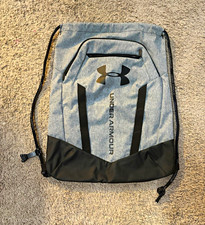 Under Armour Undeniable 13L Drawstring Gym Sackpack Gray/Black 2 Pockets