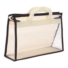 Dust bag bags, transparent bag S size PVC dustproof, beige