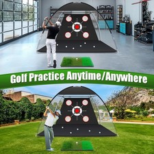 Golf Net with Practice Mat Golf Hitting Aid Nets 10x7FT for Backyard Driving ...